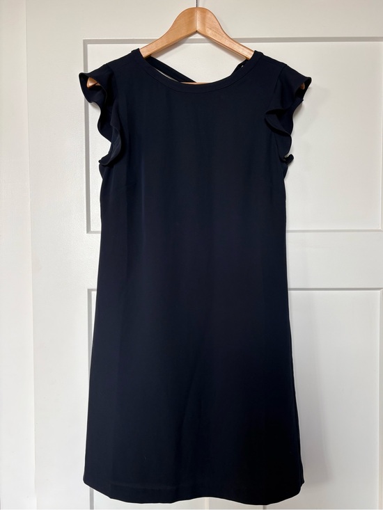 LOFT Dresses & Skirts - Loft Classic Navy Blue Flutter Sleeve Dress Size 2